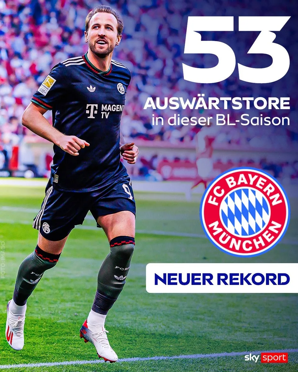 kaiyun-拜仁53粒客场进球打破德甲纪录，并保持追平赛季91分的纪录